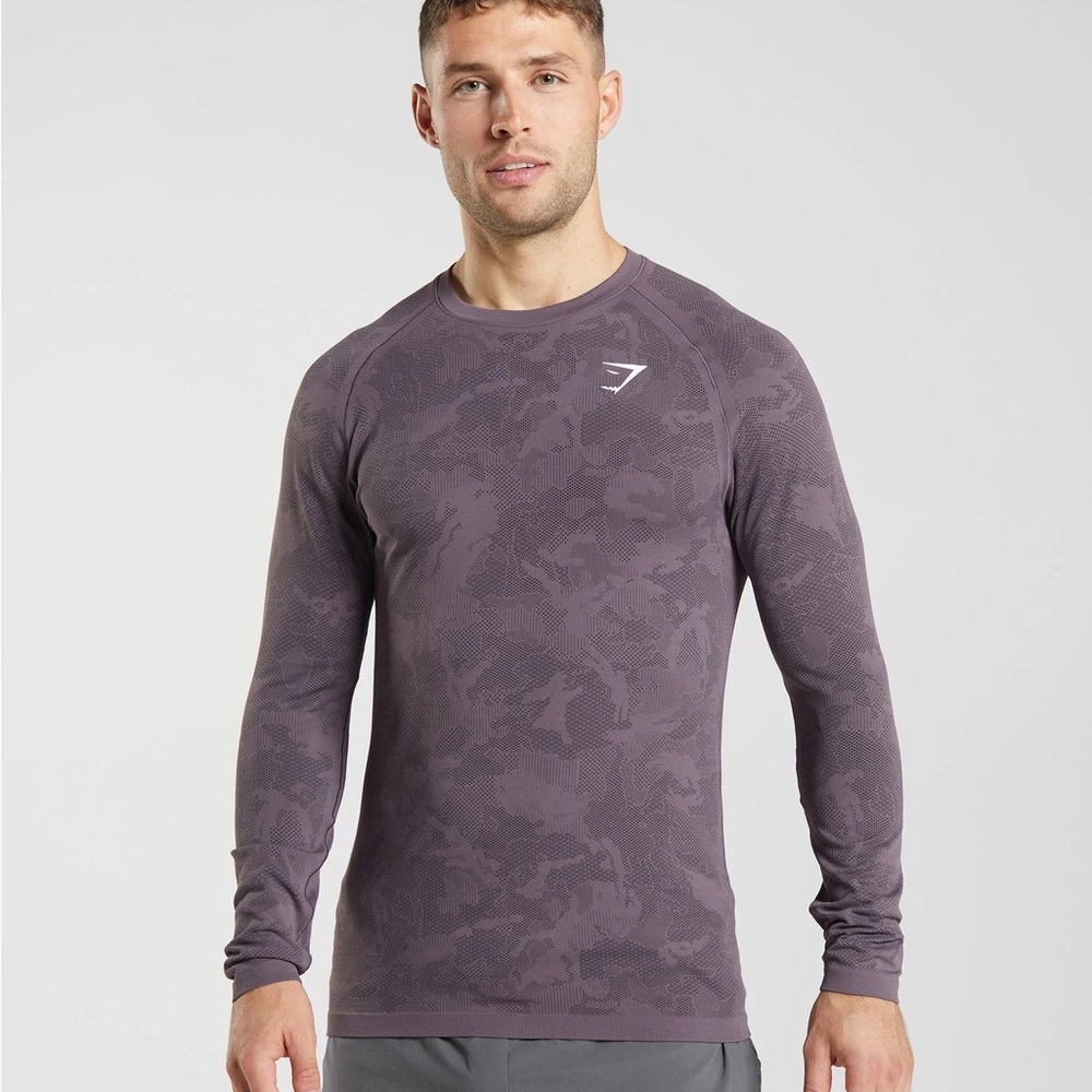 GYMSHARK GEO SEAMLESS LONG SLEEVE T-SHIRT